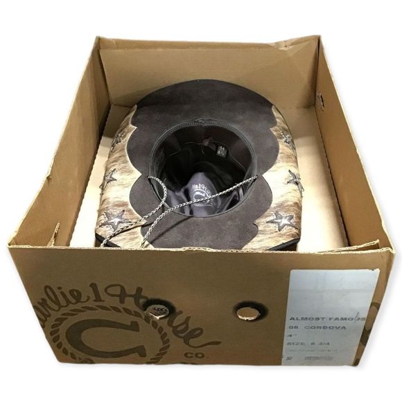 CHARLIE 1 HORSE Back at the Ranch Almost Famous "Cordova" Brown Hat 6 3/4 - Picture 9 of 10